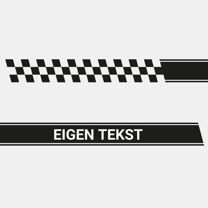 Racing Stripes | Delaware | Mit eigenem Text! | Satz von 2 Streifen