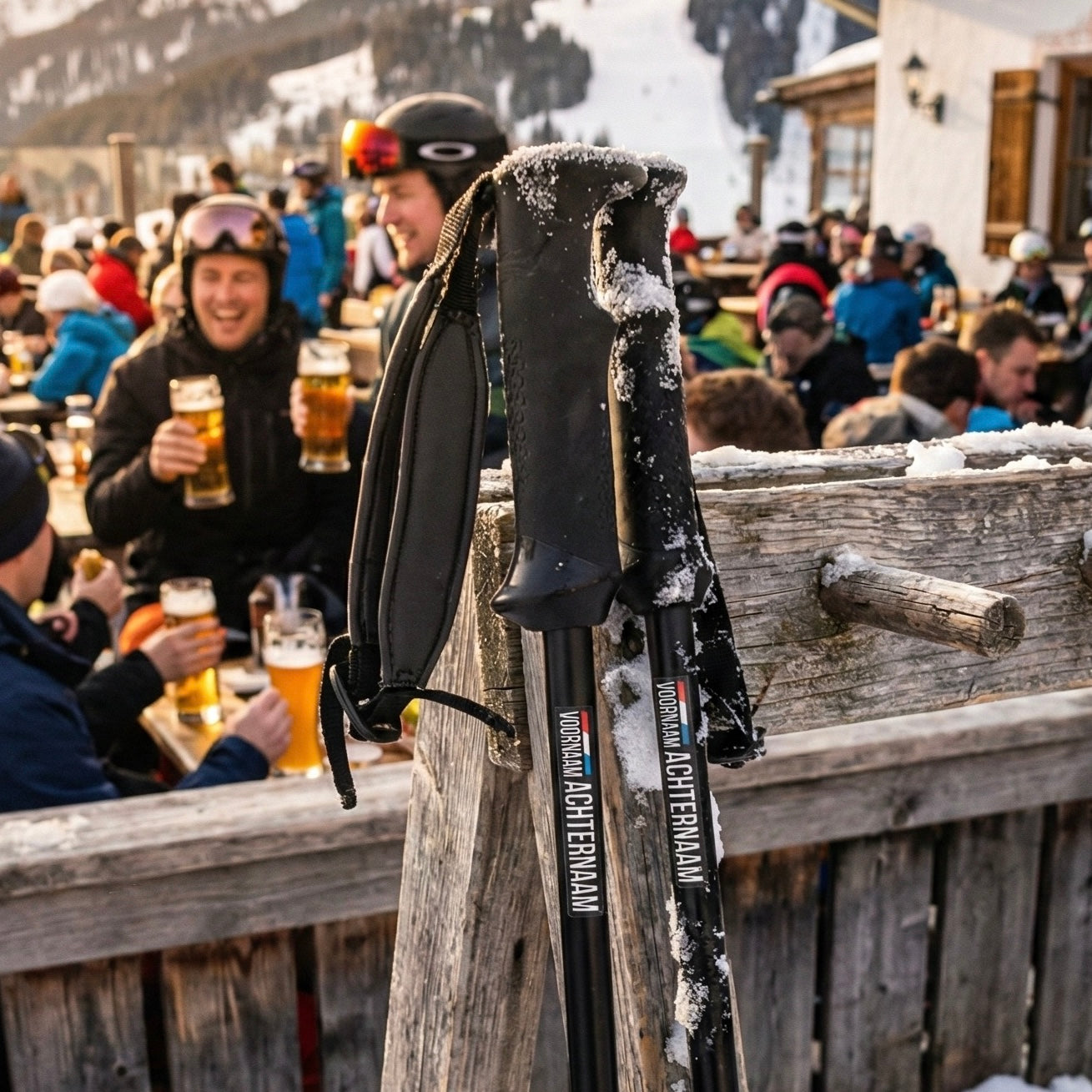 Name & Flaggenaufkleber 'Mayrhofen' Ski