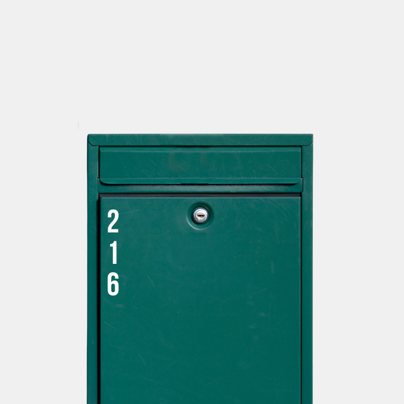Briefkastenschild Hausnummer (vertikal)