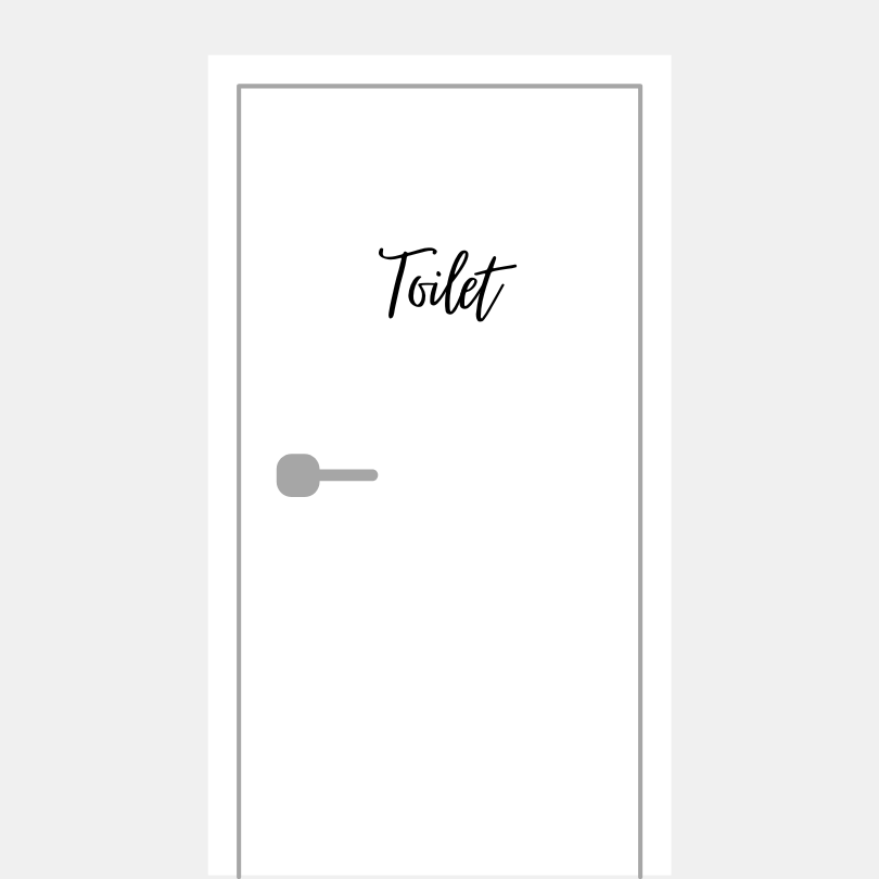 Türaufkleber Toilette