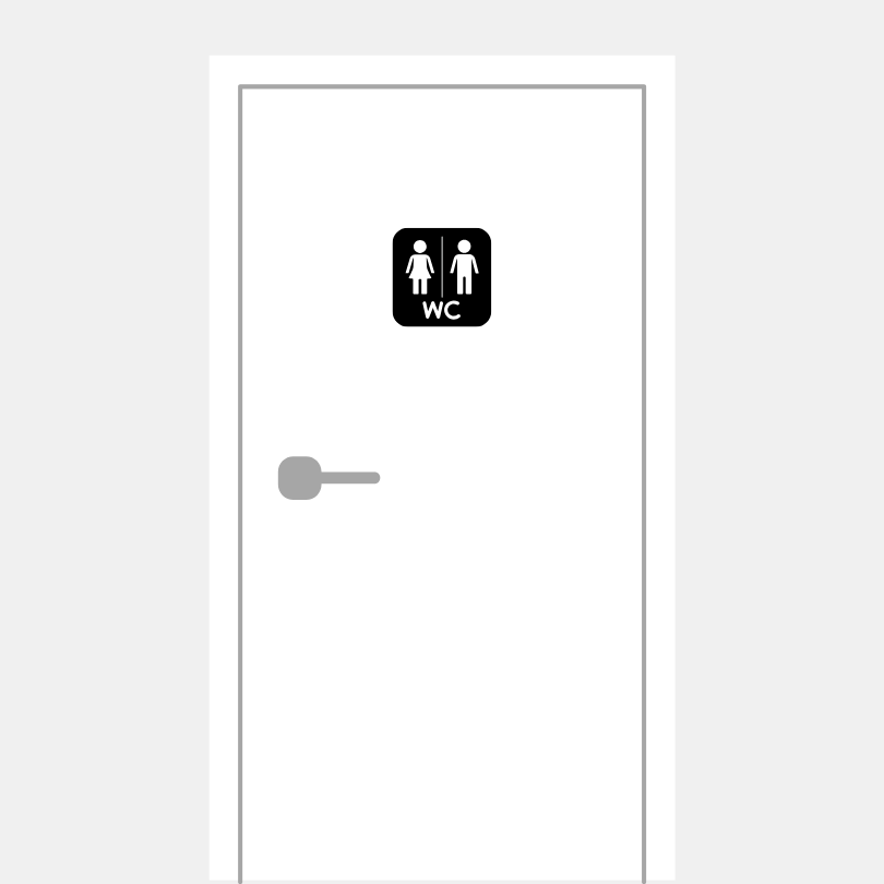 Türaufkleber WC