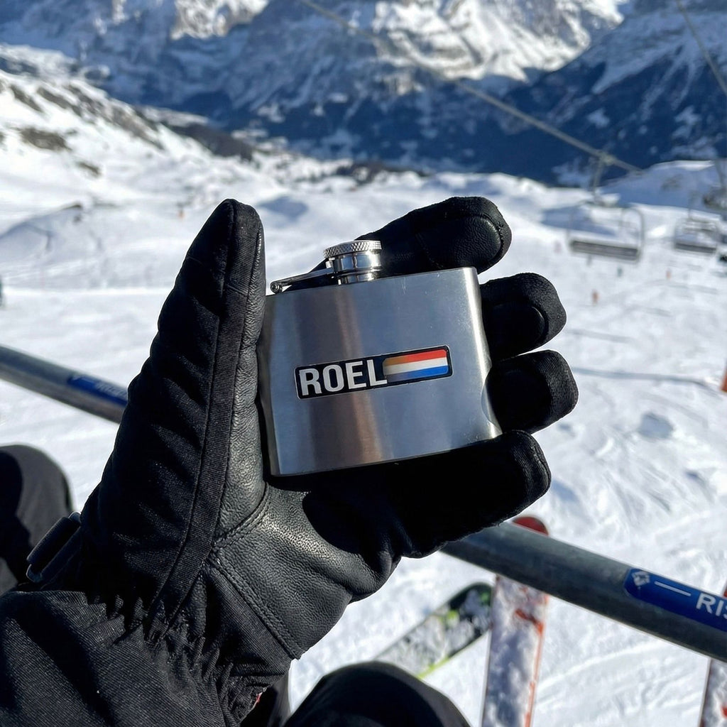 Name & Flaggenaufkleber 'Ischgl' Ski