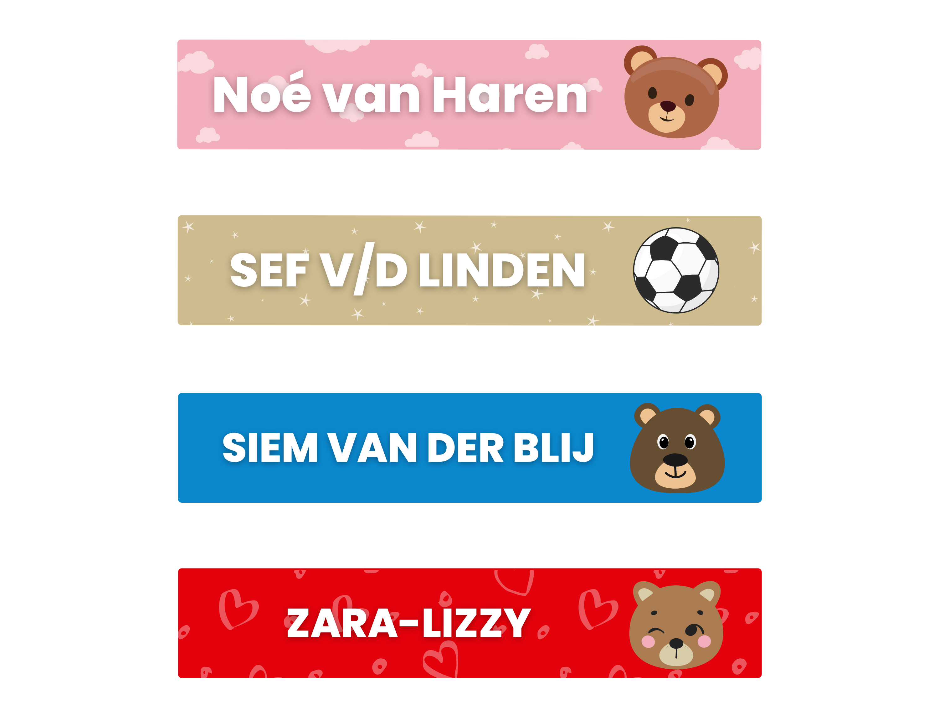 Namensaufkleber Kinder
