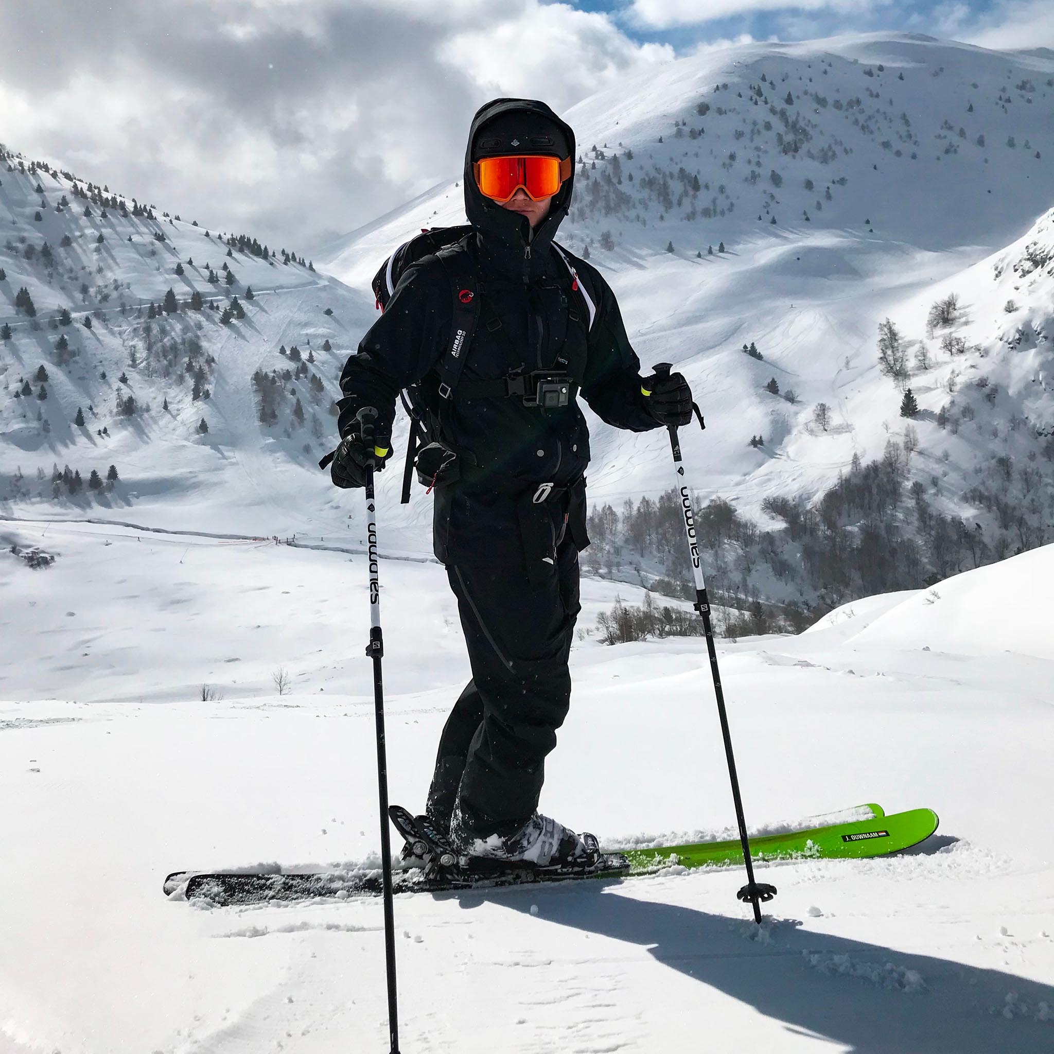 Skiaufkleber mit Namen (2er-Set)