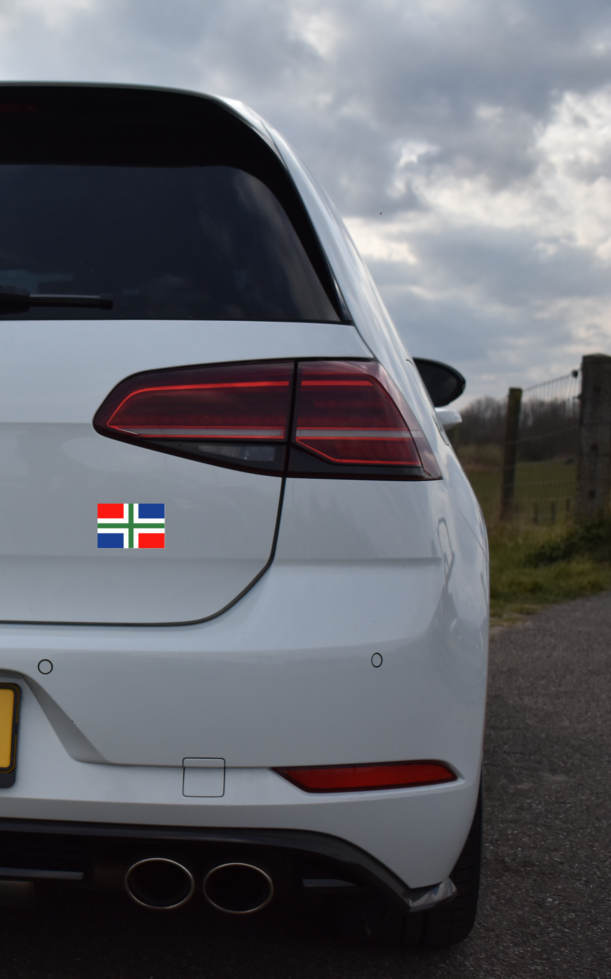 Groningse vlag autosticker