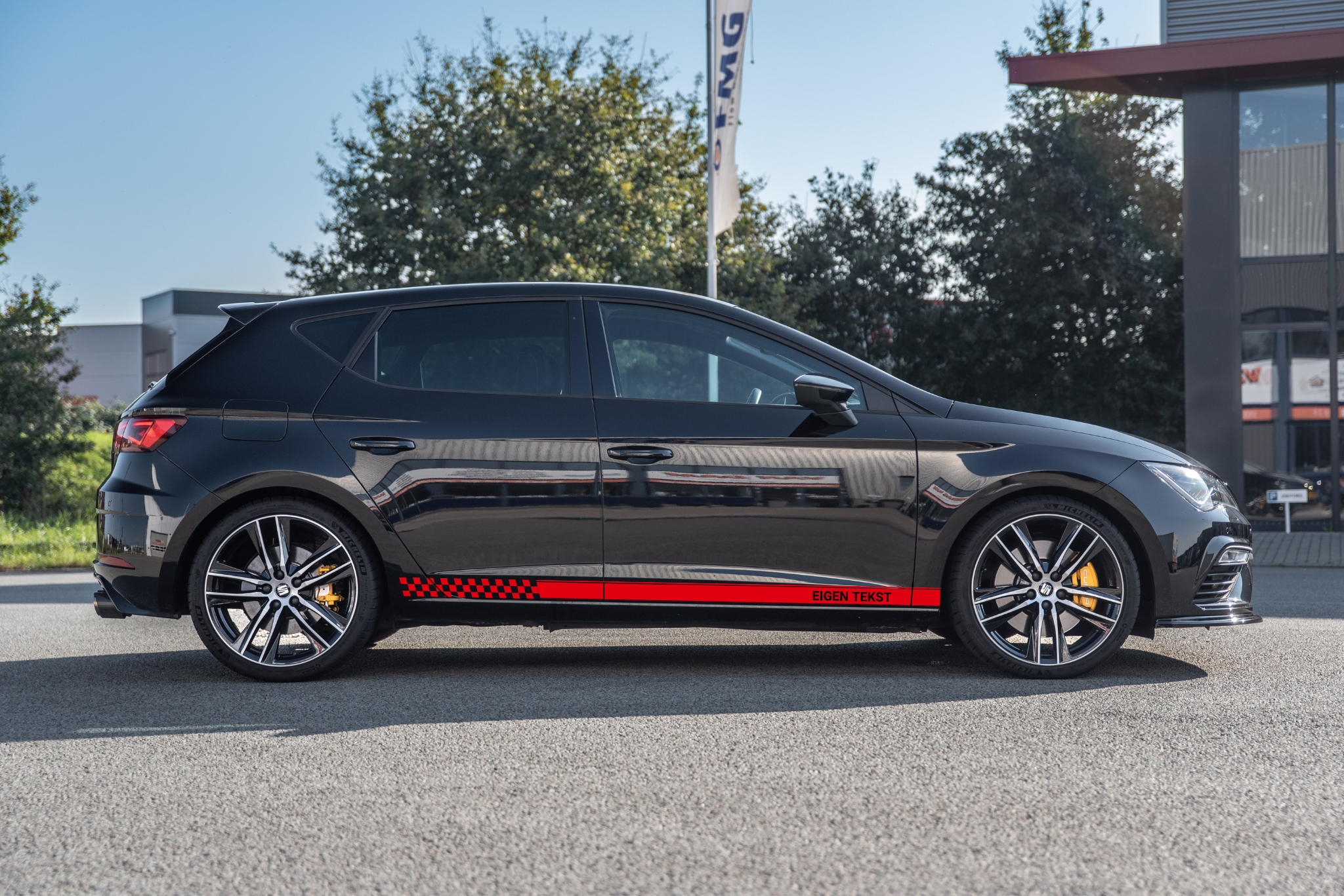 Racing Stripes | Delaware | Mit eigenem Text! | Satz von 2 Streifen