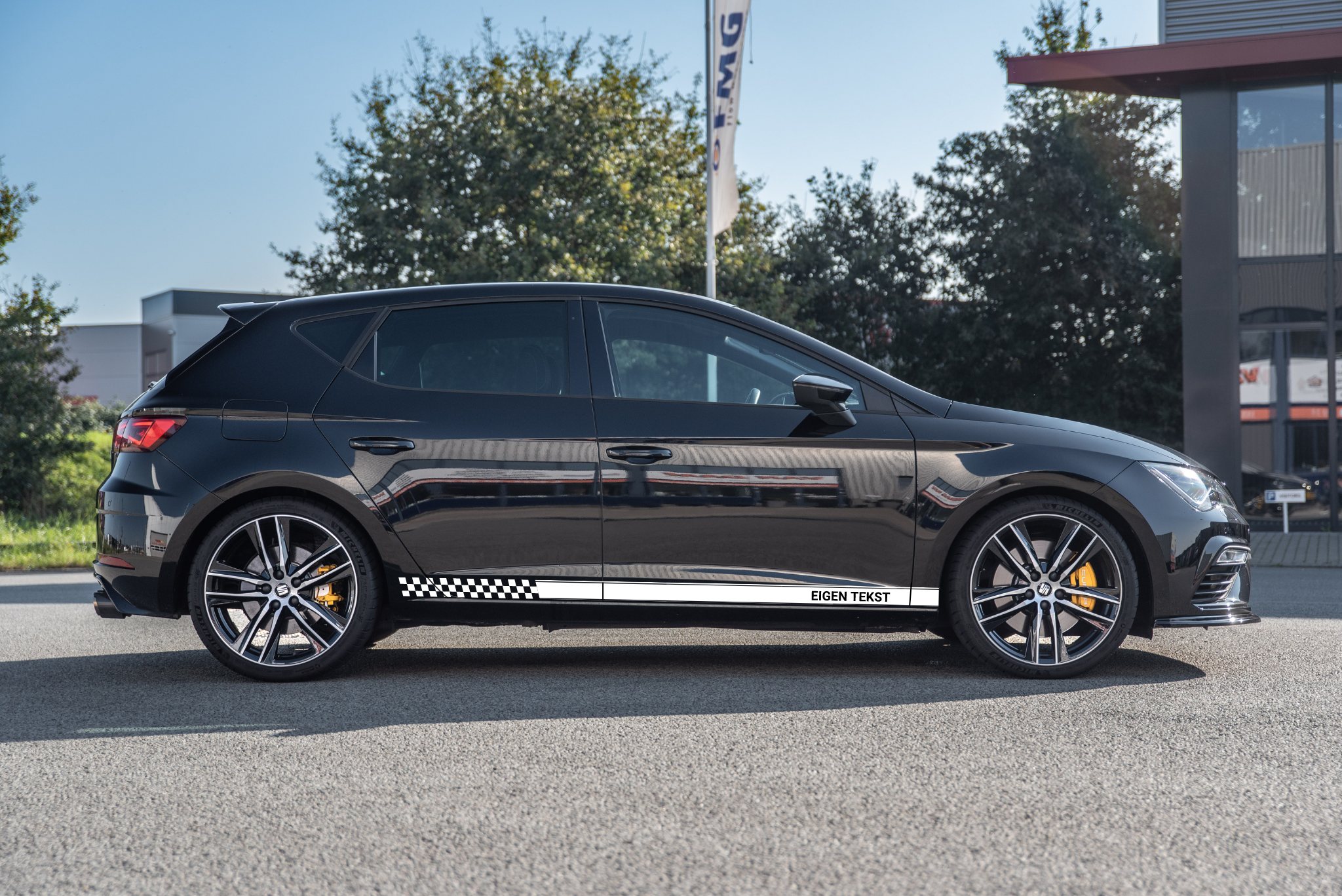 Racing Stripes | Delaware | Mit eigenem Text! | Satz von 2 Streifen